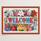 Welcome Floral Vintage Wall Art Print-Skudaboo