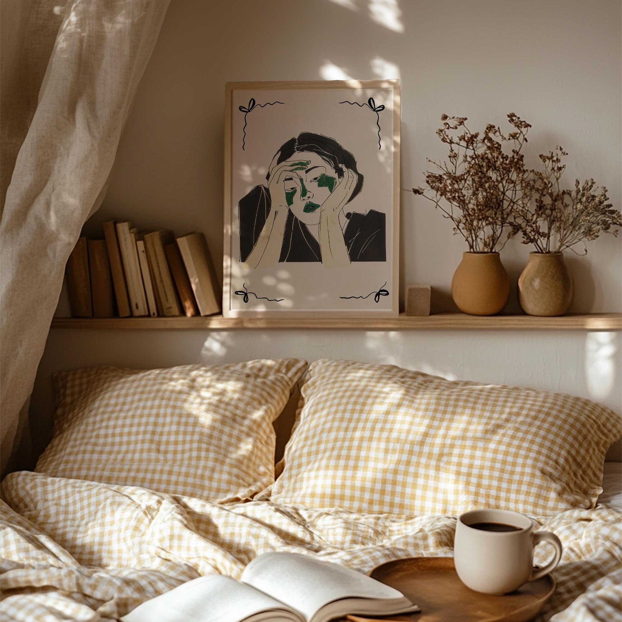 Reflective Woman Wall Art Print-Skudaboo