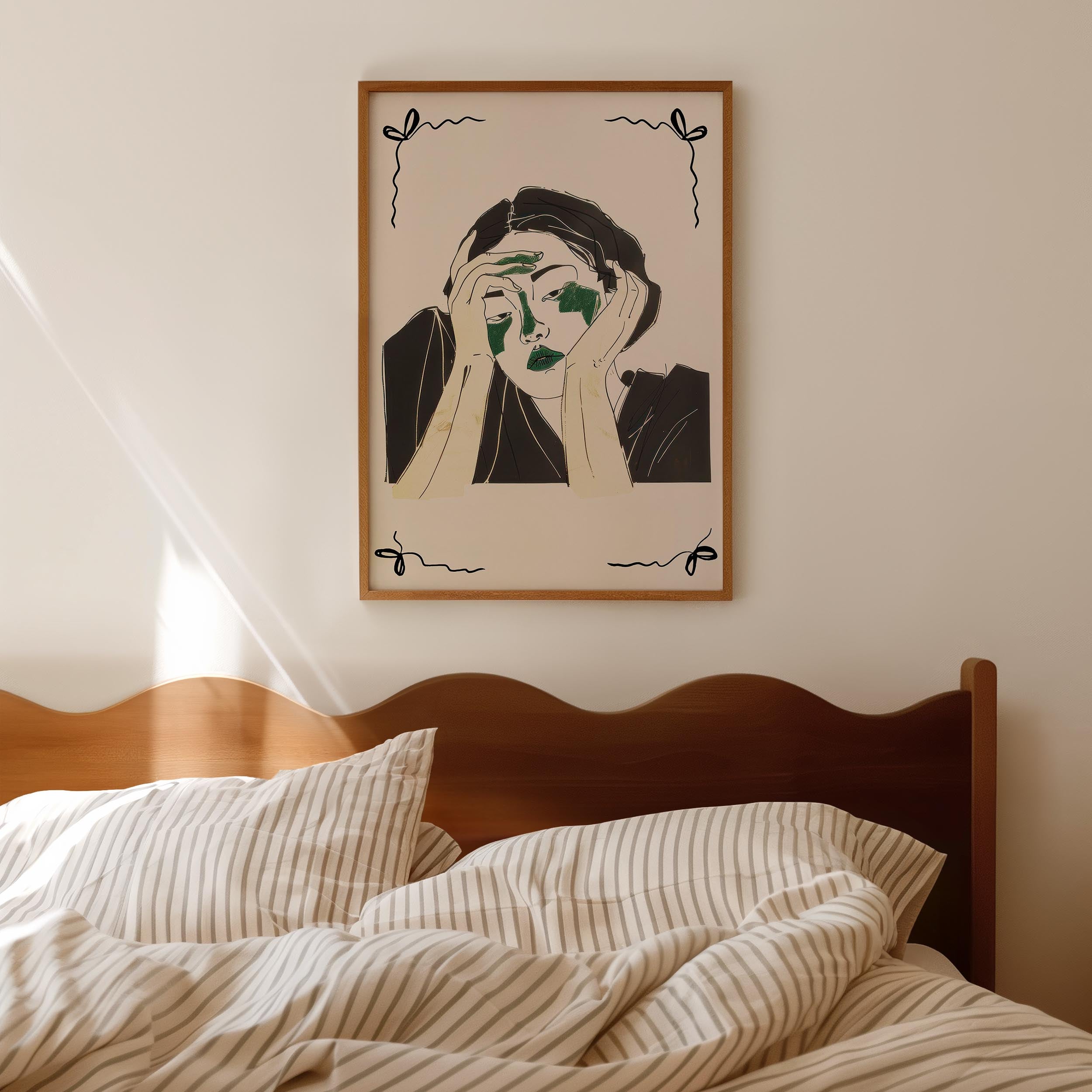 Reflective Woman Wall Art Print-Skudaboo