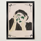 Reflective Woman Wall Art Print-Skudaboo
