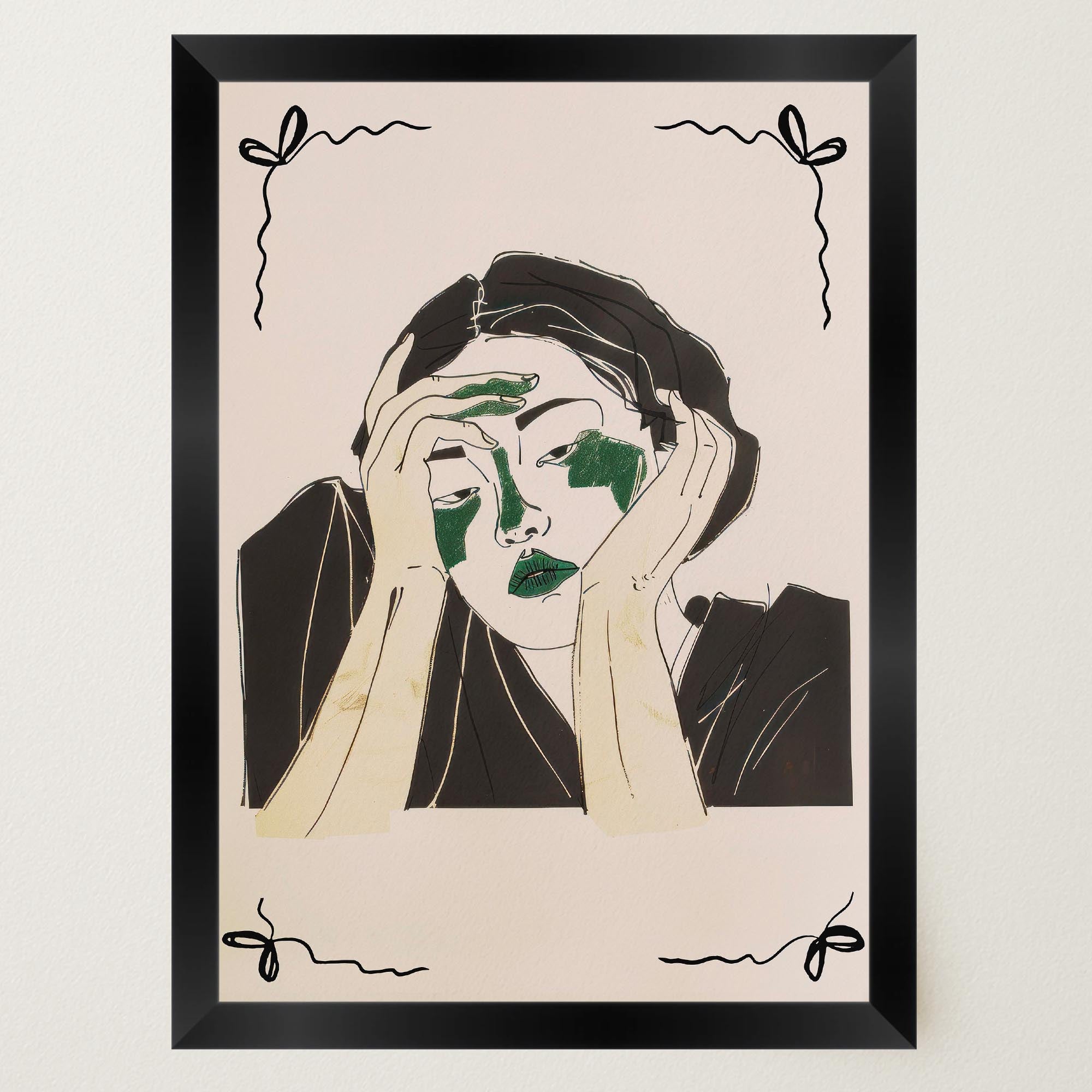 Reflective Woman Wall Art Print-Skudaboo