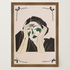 Reflective Woman Wall Art Print-Skudaboo