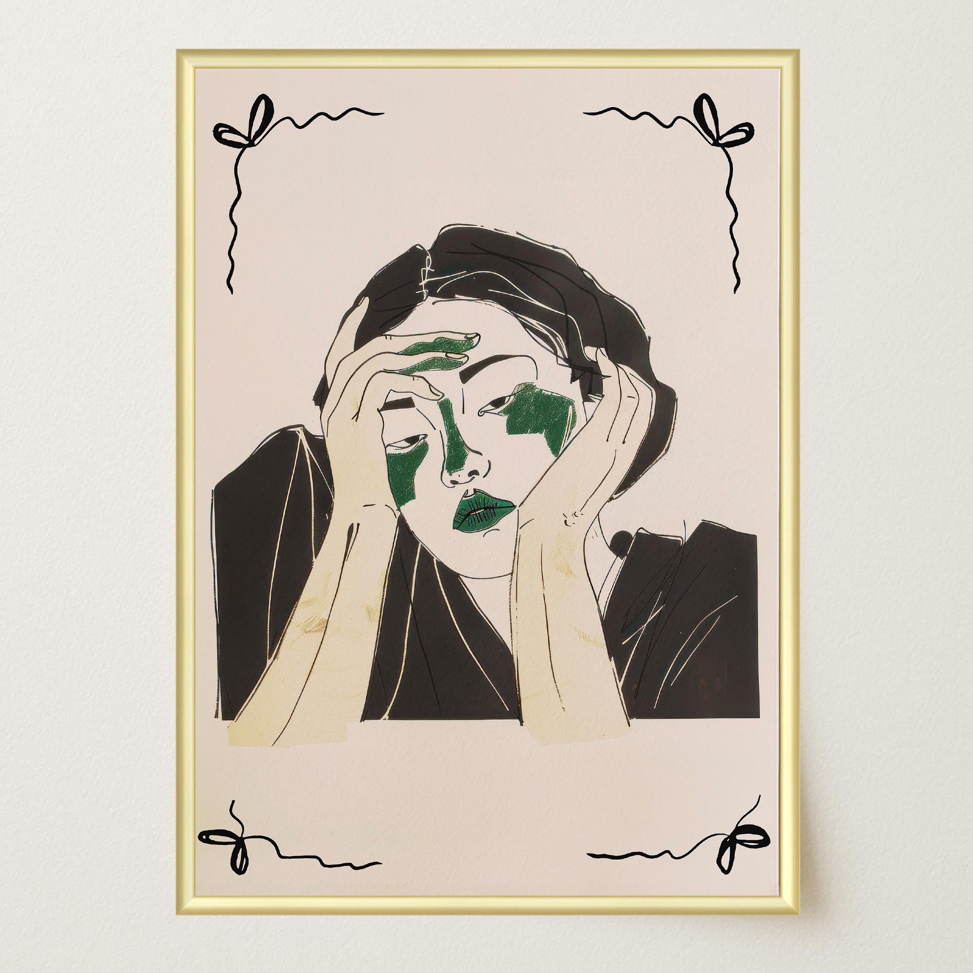 Reflective Woman Wall Art Print-Skudaboo