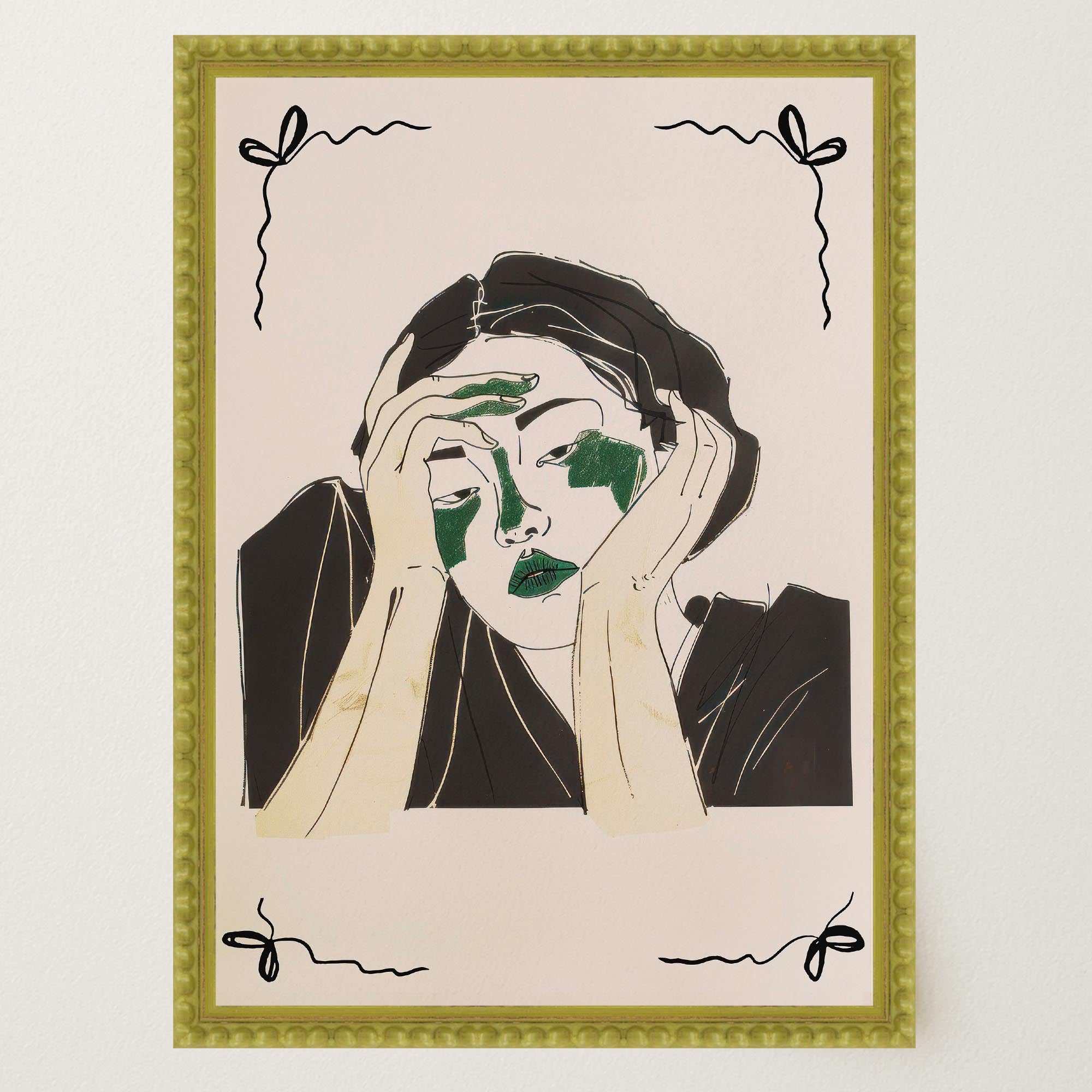 Reflective Woman Wall Art Print-Skudaboo