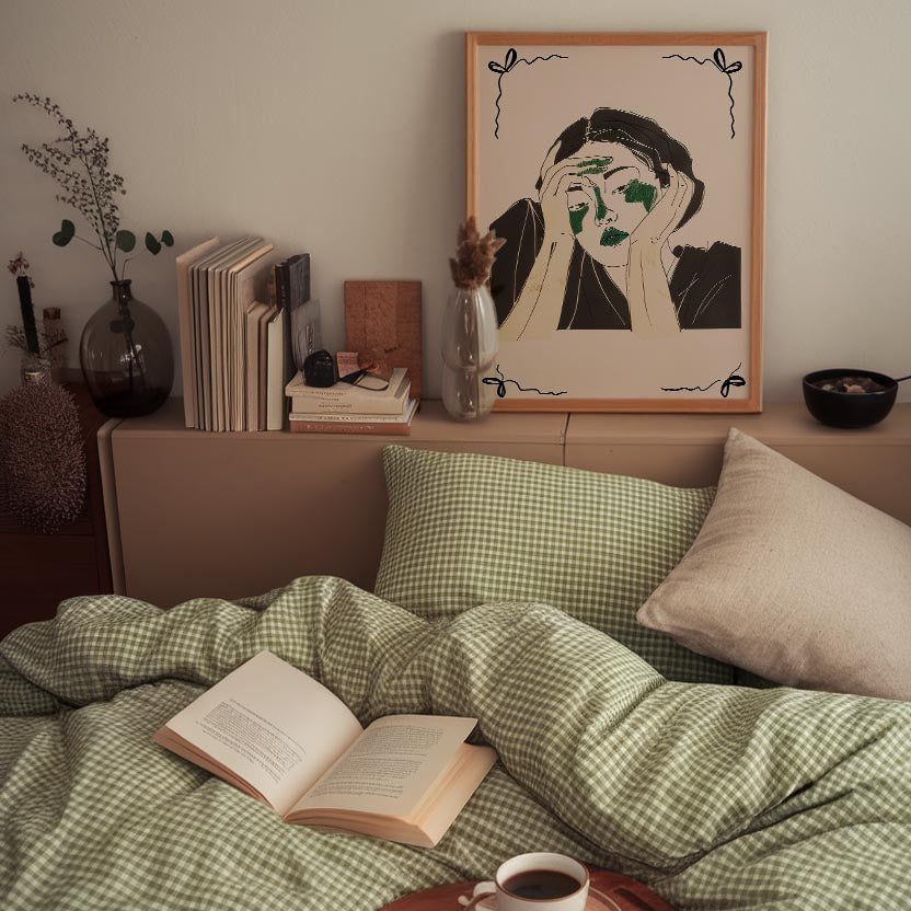 Reflective Woman Wall Art Print-Skudaboo