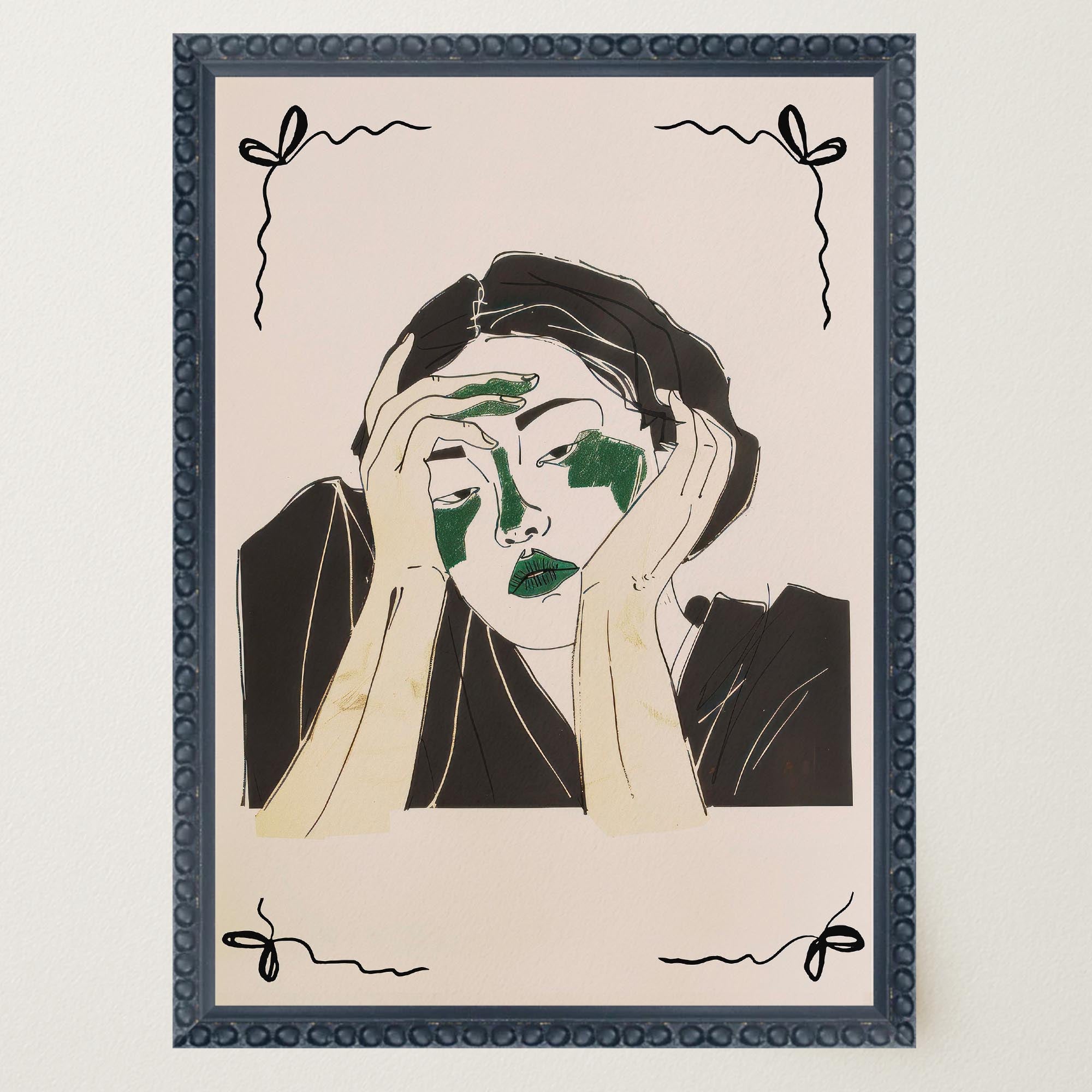 Reflective Woman Wall Art Print-Skudaboo
