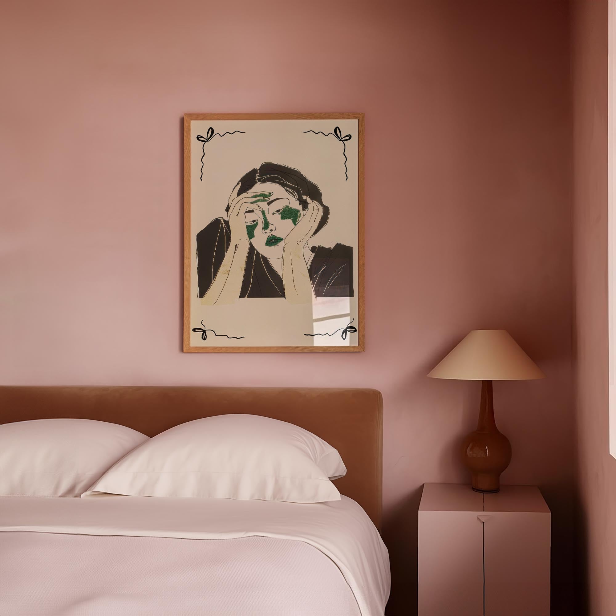 Reflective Woman Wall Art Print-Skudaboo