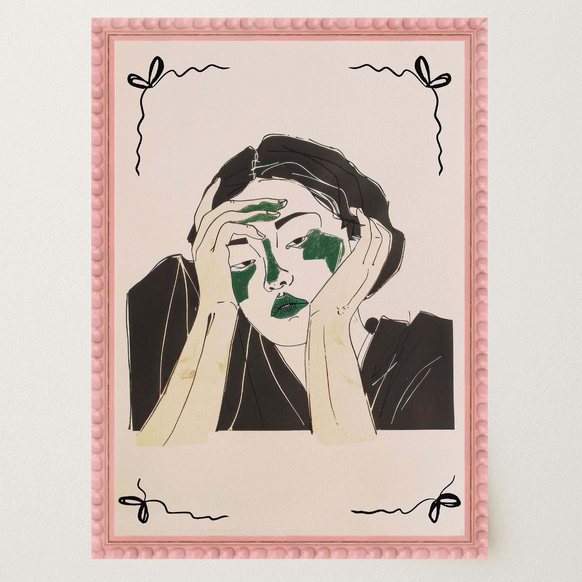 Reflective Woman Wall Art Print-Skudaboo