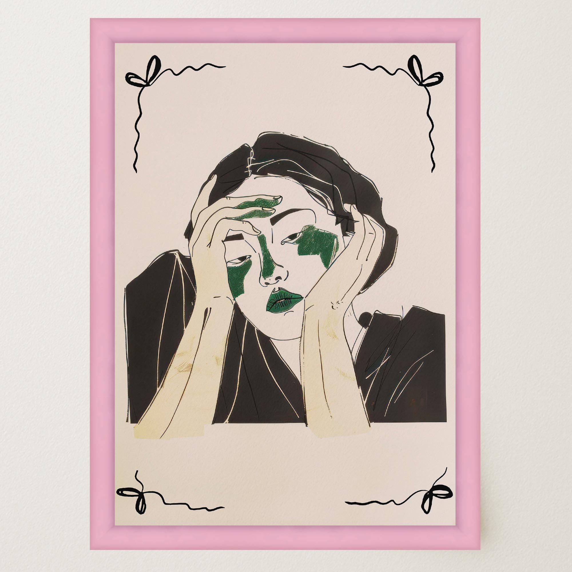 Reflective Woman Wall Art Print-Skudaboo