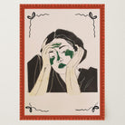 Reflective Woman Wall Art Print-Skudaboo