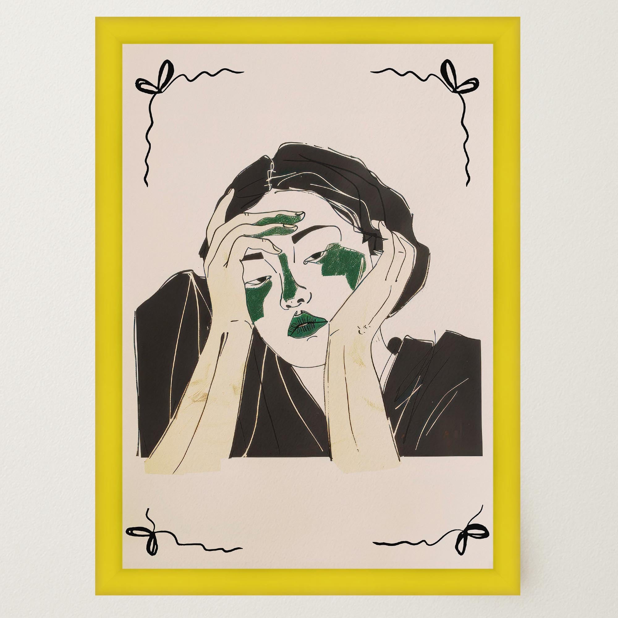 Reflective Woman Wall Art Print-Skudaboo