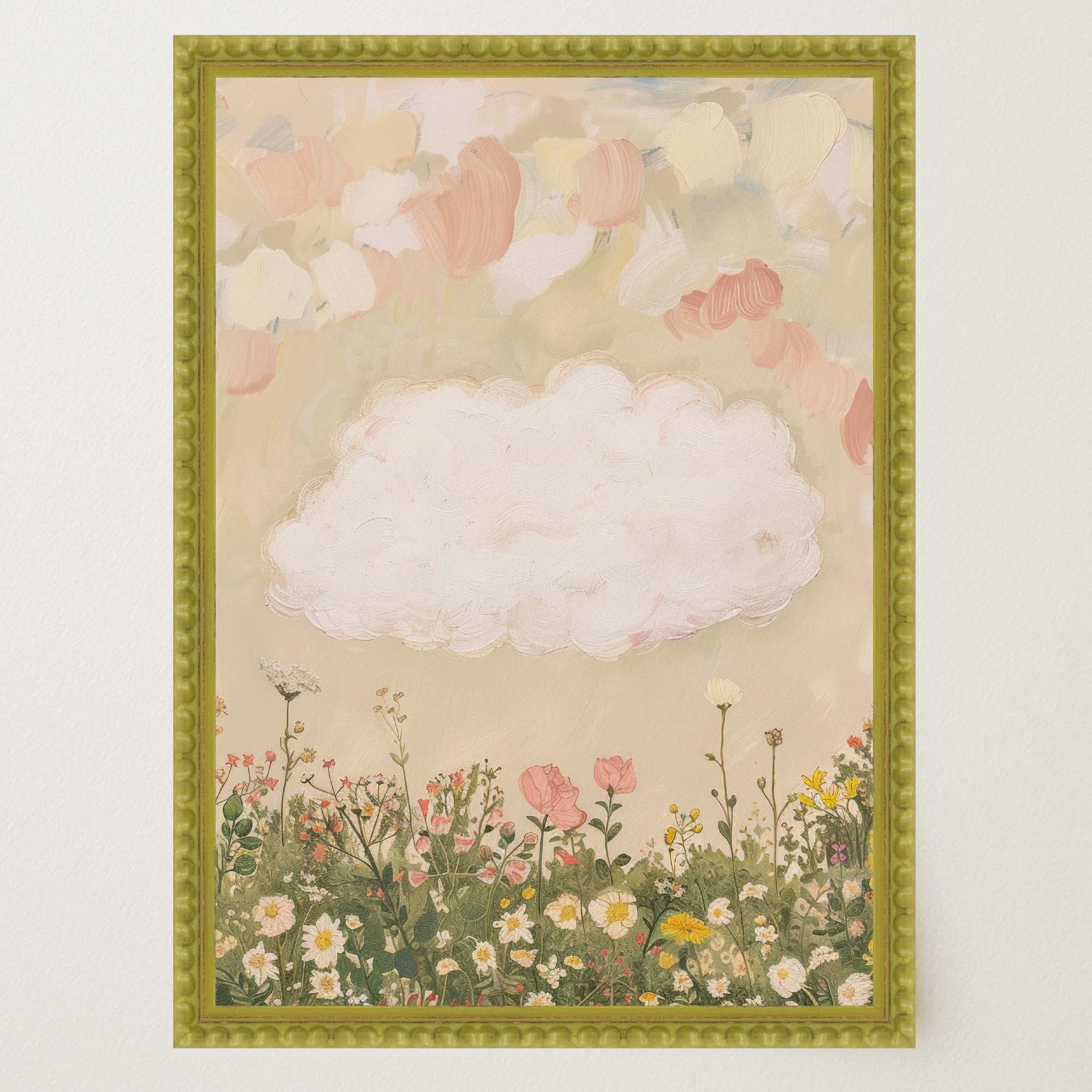 Cloud in Meadow Wall Art Print-Skudaboo