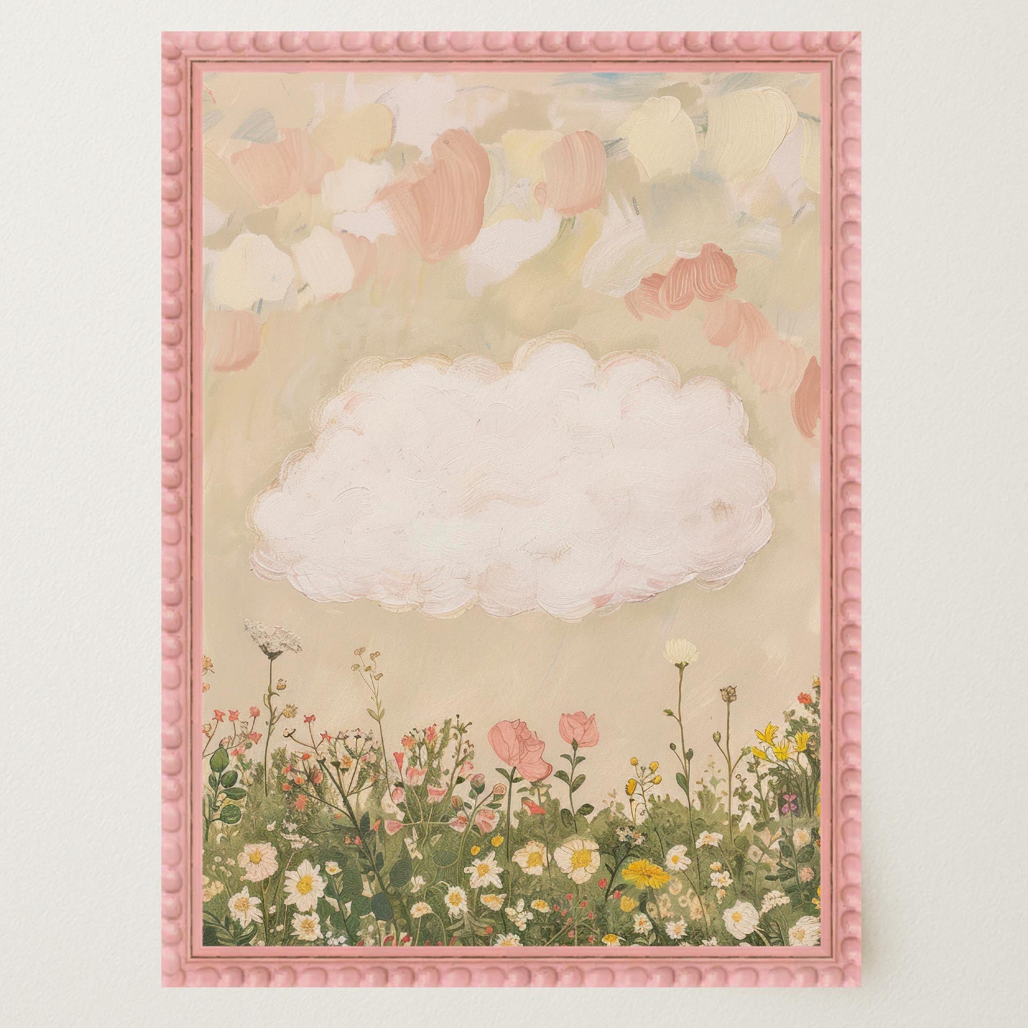 Cloud in Meadow Wall Art Print-Skudaboo
