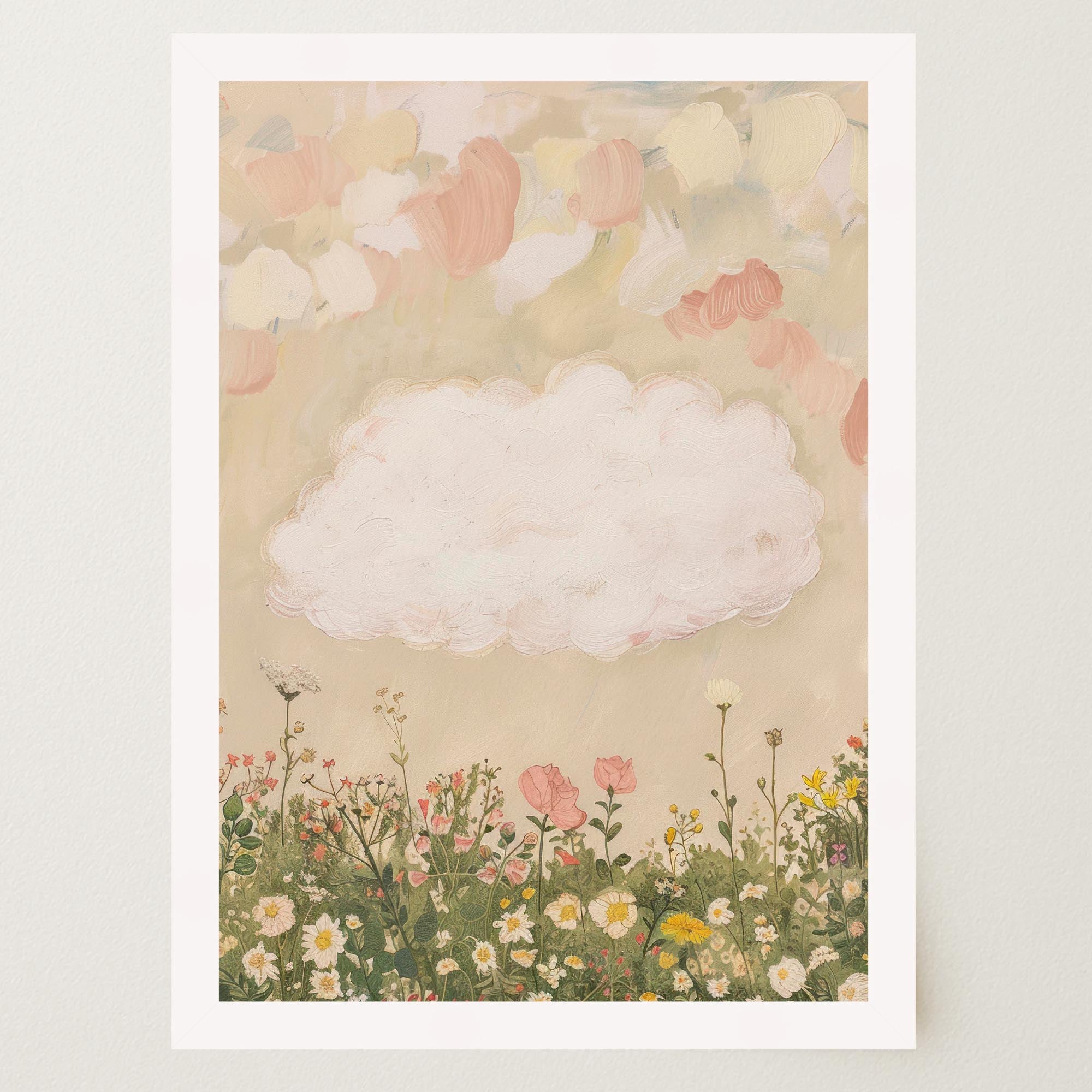 Cloud in Meadow Wall Art Print-Skudaboo