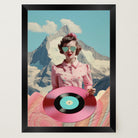 Retro Vinyl Collage Wall Art Print-Skudaboo