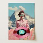 Retro Vinyl Collage Wall Art Print-Skudaboo