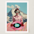 Retro Vinyl Collage Wall Art Print-Skudaboo