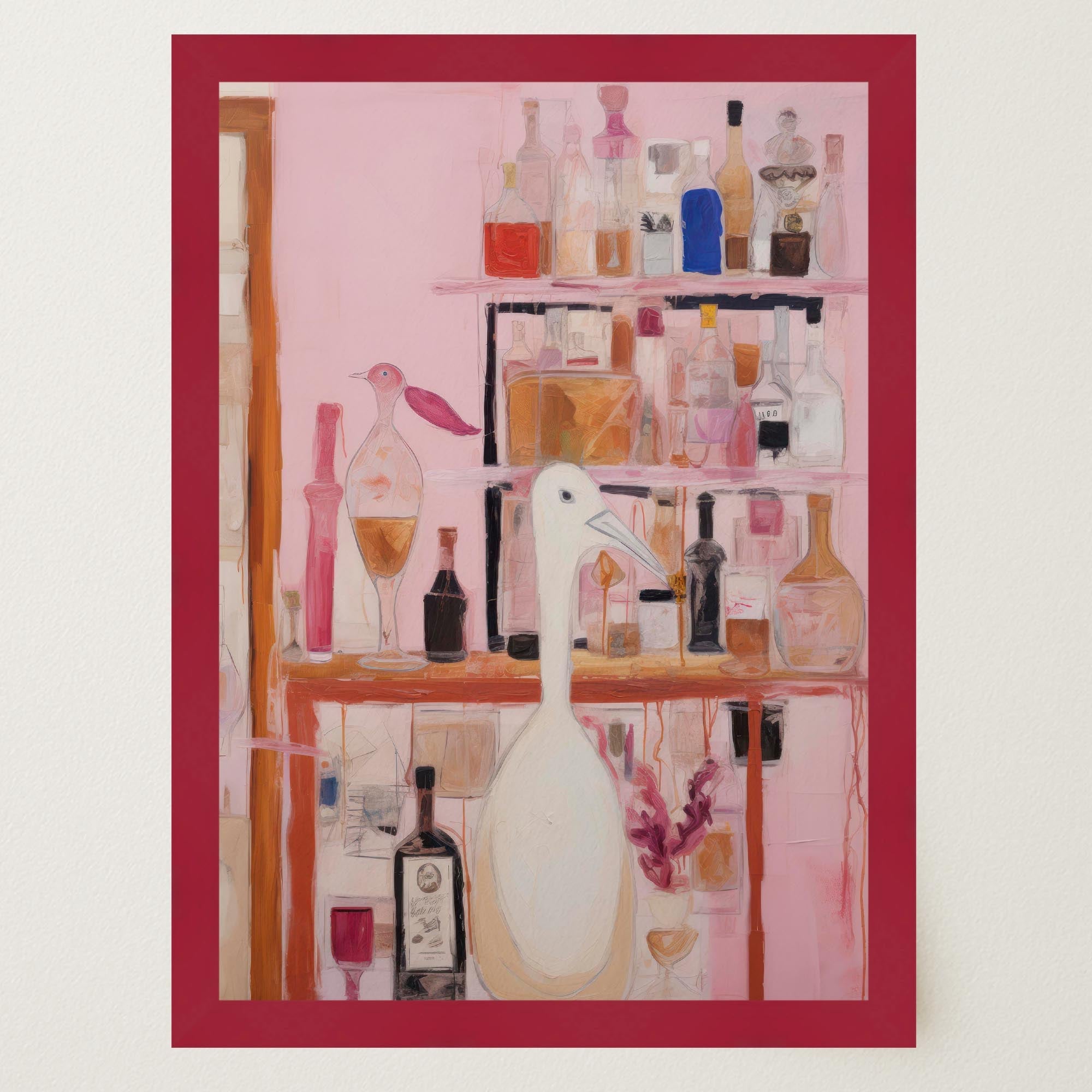 Bird Bar Wall Art Print-Skudaboo
