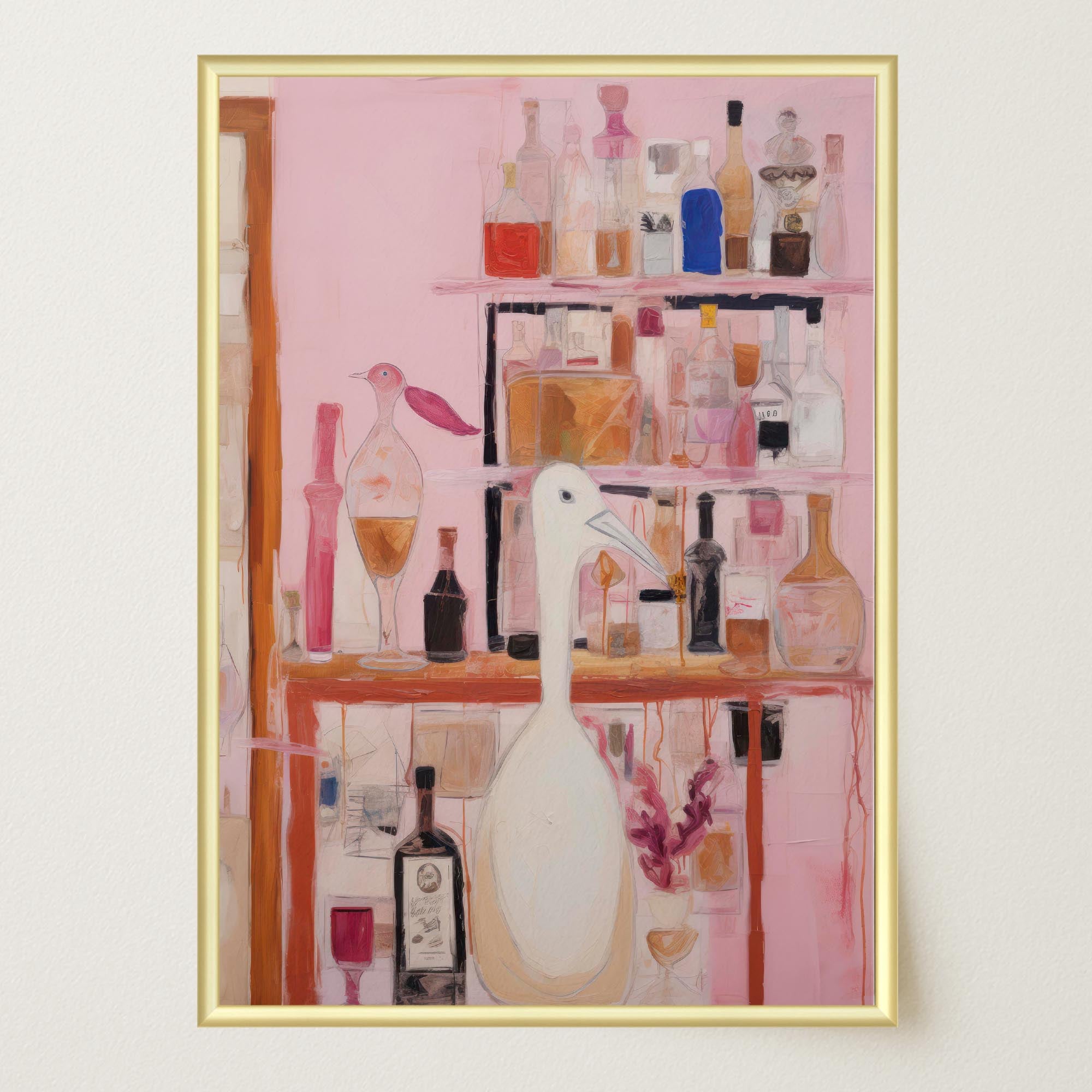 Bird Bar Wall Art Print-Skudaboo