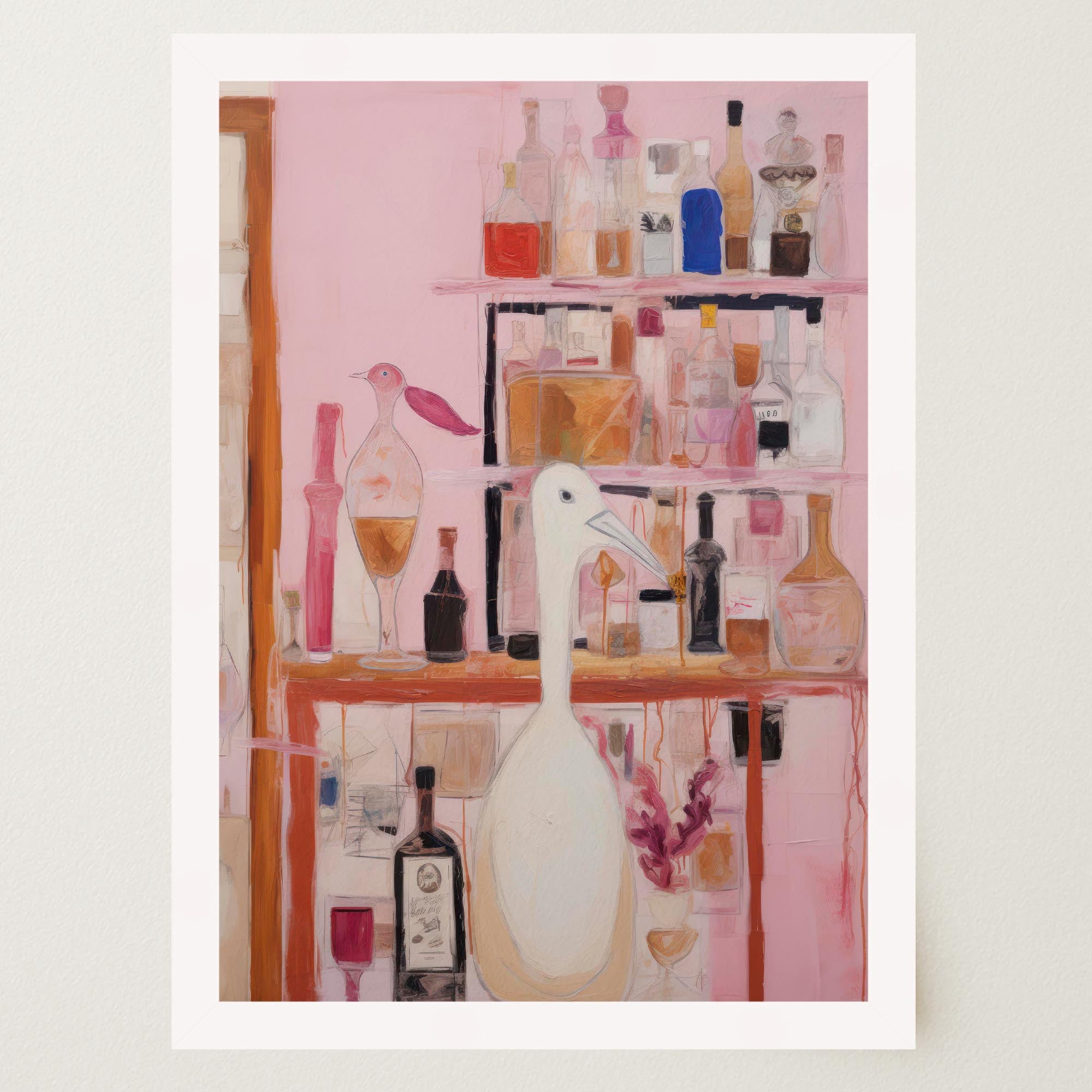 Bird Bar Wall Art Print-Skudaboo