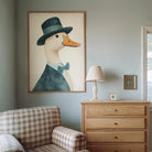 Fancy Duck in Top Hat Nursery Wall Art Print-Skudaboo