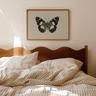 Vintage Style Black and White Butterfly Wall Art Print-Skudaboo