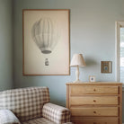 Vintage Style Hot Air Balloon Drawing Wall Art Print-Skudaboo