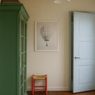 Vintage Style Hot Air Balloon Drawing Wall Art Print-Skudaboo