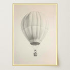 Vintage Style Hot Air Balloon Drawing Wall Art Print-Skudaboo