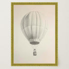 Vintage Style Hot Air Balloon Drawing Wall Art Print-Skudaboo