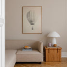 Vintage Style Hot Air Balloon Drawing Wall Art Print-Skudaboo