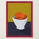Oranges in Bowl Still Life Wall Art Print-Skudaboo