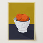 Oranges in Bowl Still Life Wall Art Print-Skudaboo