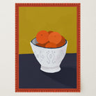 Oranges in Bowl Still Life Wall Art Print-Skudaboo