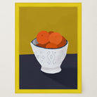 Oranges in Bowl Still Life Wall Art Print-Skudaboo
