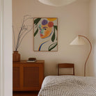 Colourful Abstract Floral Female Wall Art Print-Skudaboo