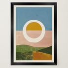 Abstract Sunset Modern Wall Art Print-Skudaboo
