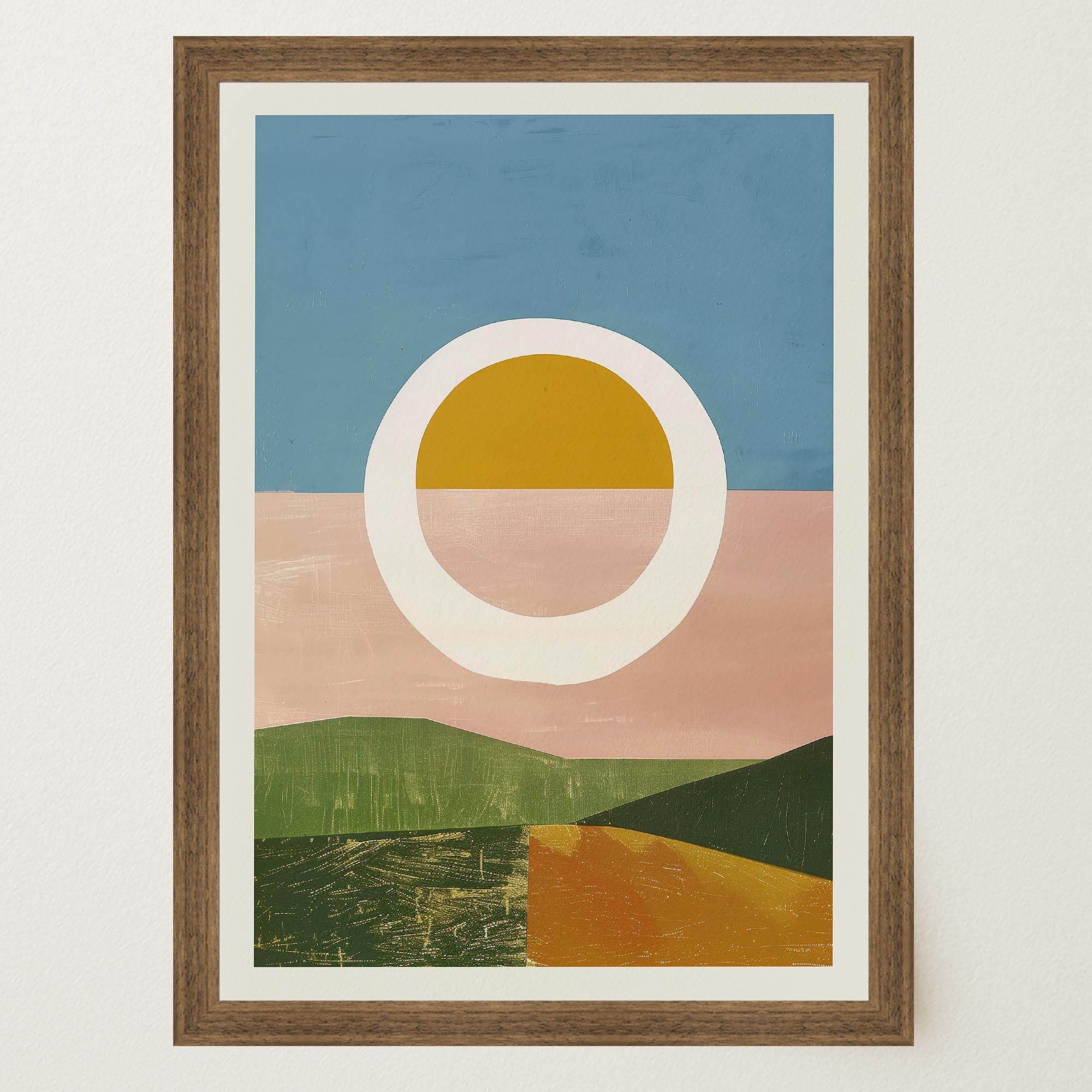 Abstract Sunset Modern Wall Art Print-Skudaboo