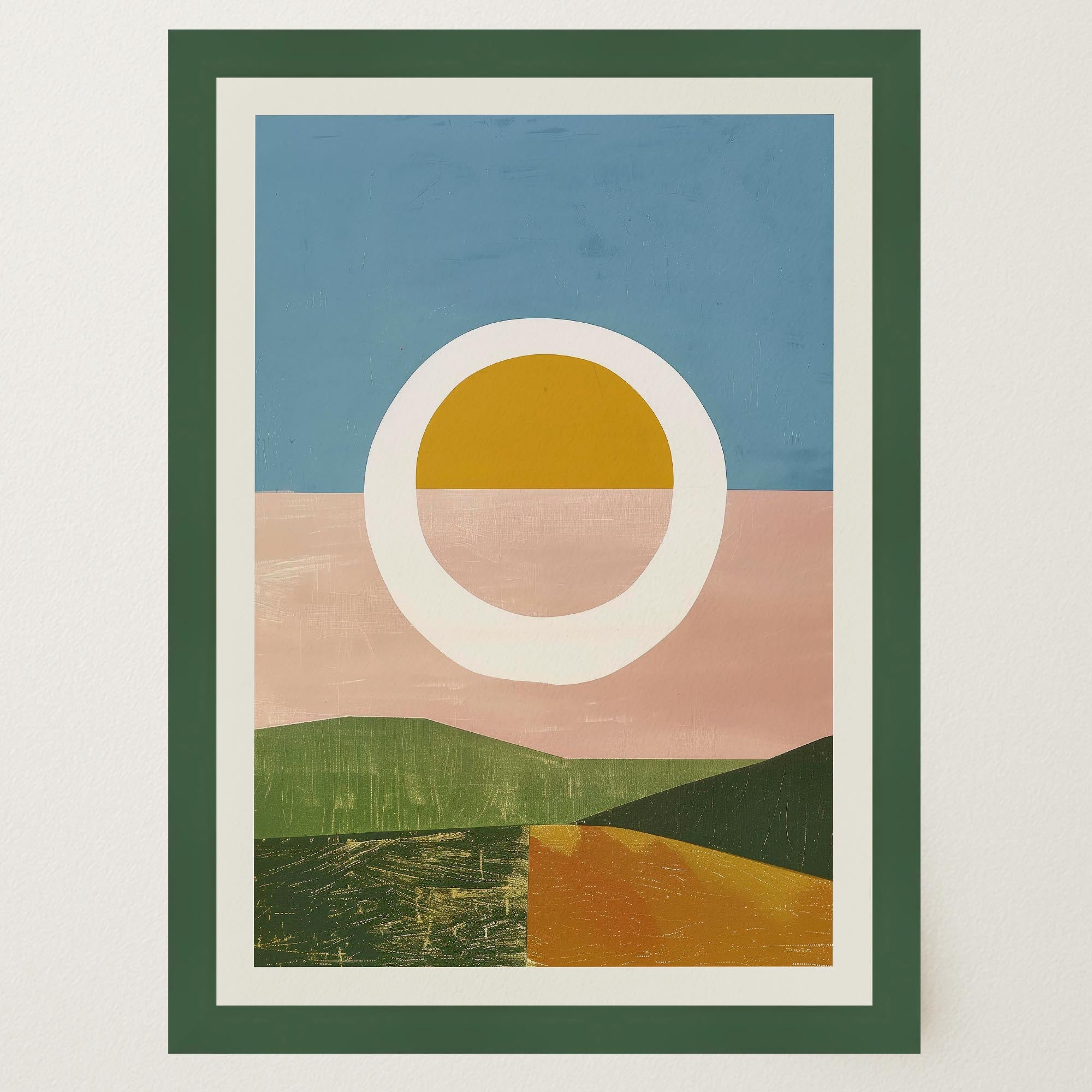 Abstract Sunset Modern Wall Art Print-Skudaboo