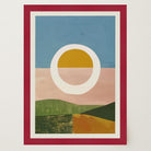 Abstract Sunset Modern Wall Art Print-Skudaboo