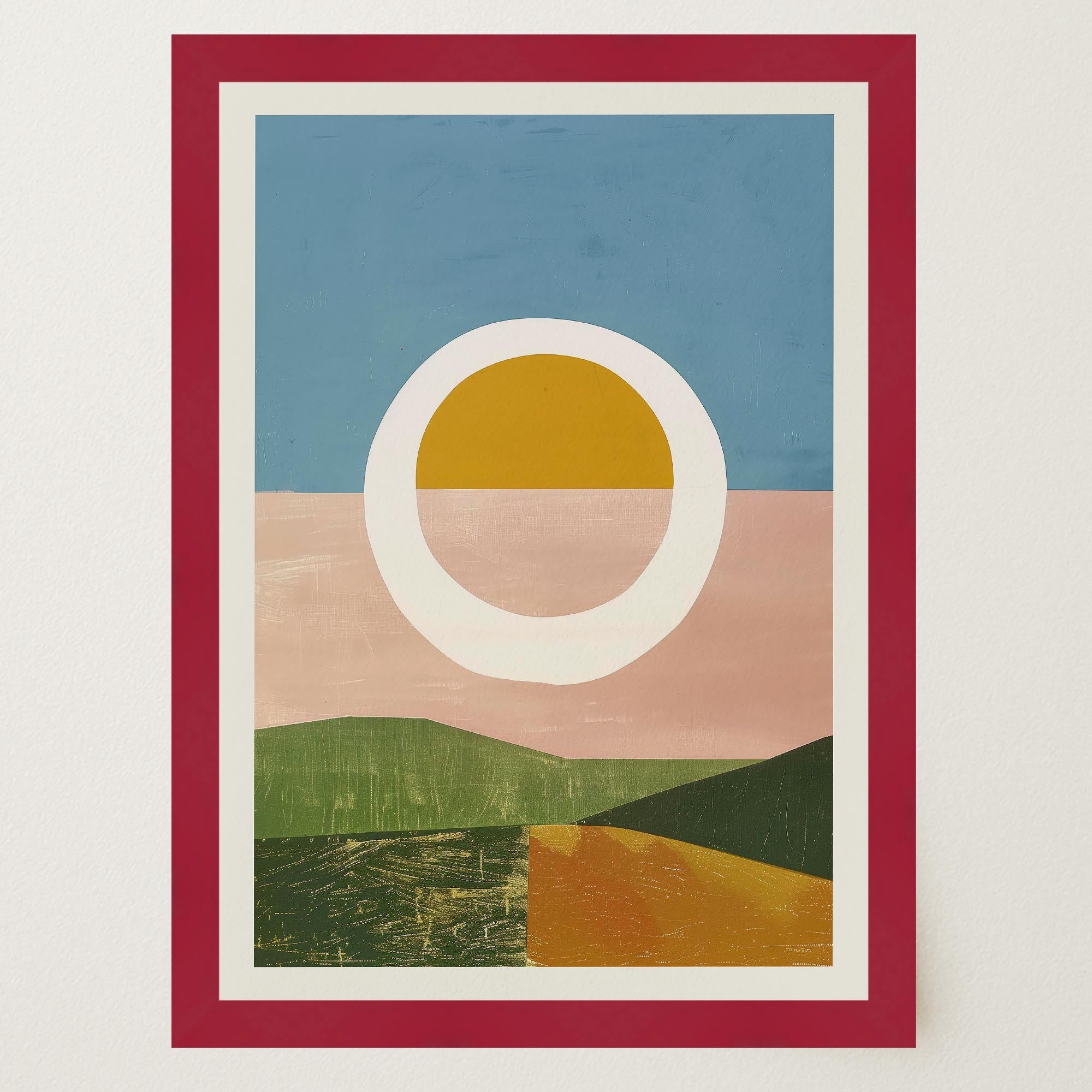 Abstract Sunset Modern Wall Art Print-Skudaboo