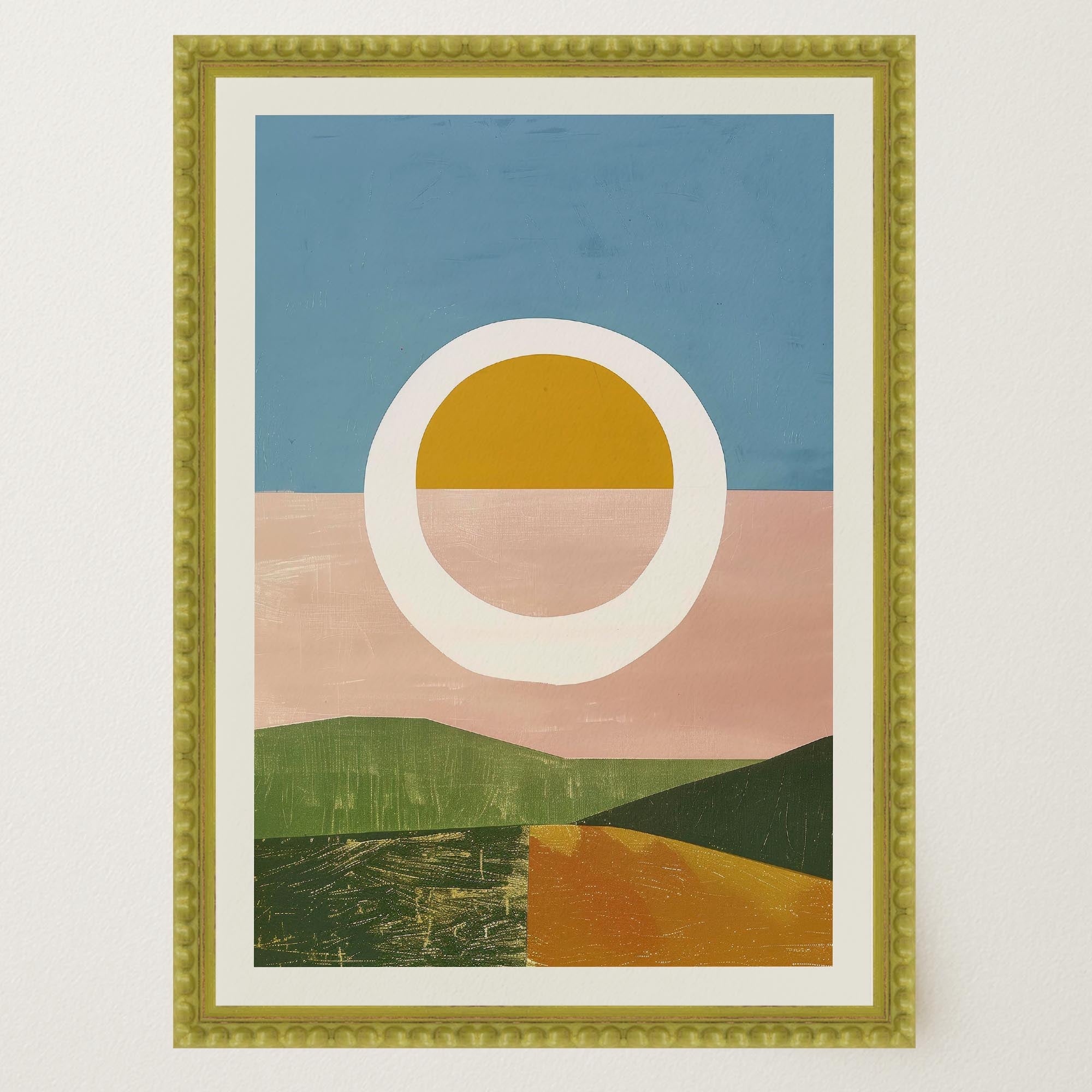 Abstract Sunset Modern Wall Art Print-Skudaboo
