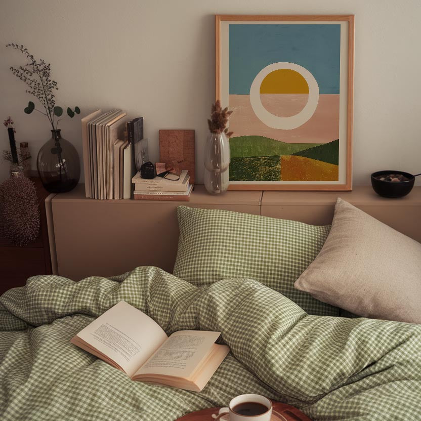Abstract Sunset Modern Wall Art Print-Skudaboo