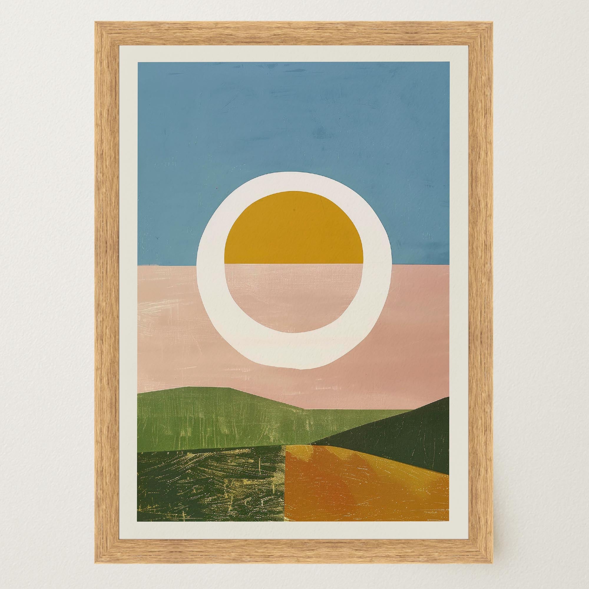 Abstract Sunset Modern Wall Art Print-Skudaboo