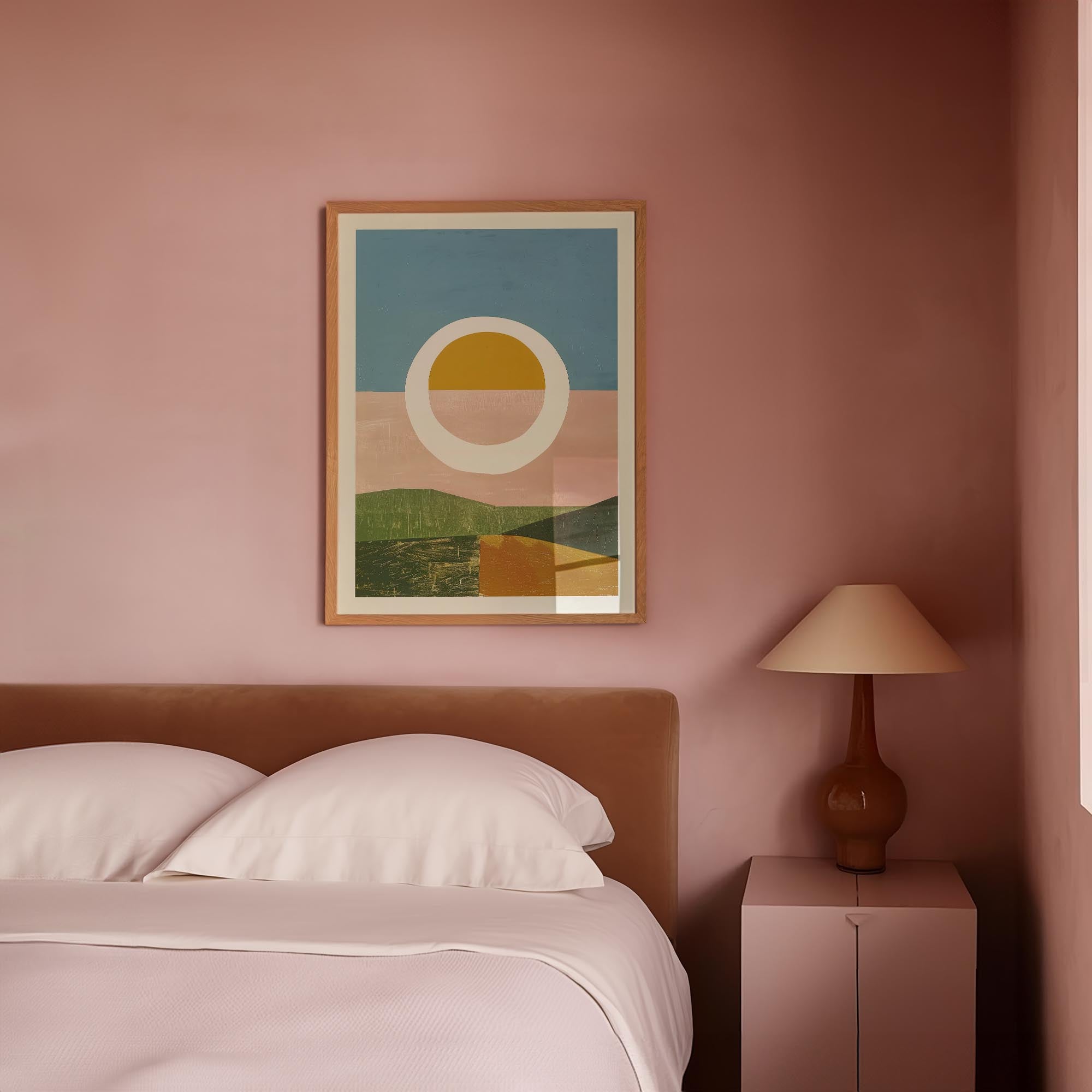 Abstract Sunset Modern Wall Art Print-Skudaboo