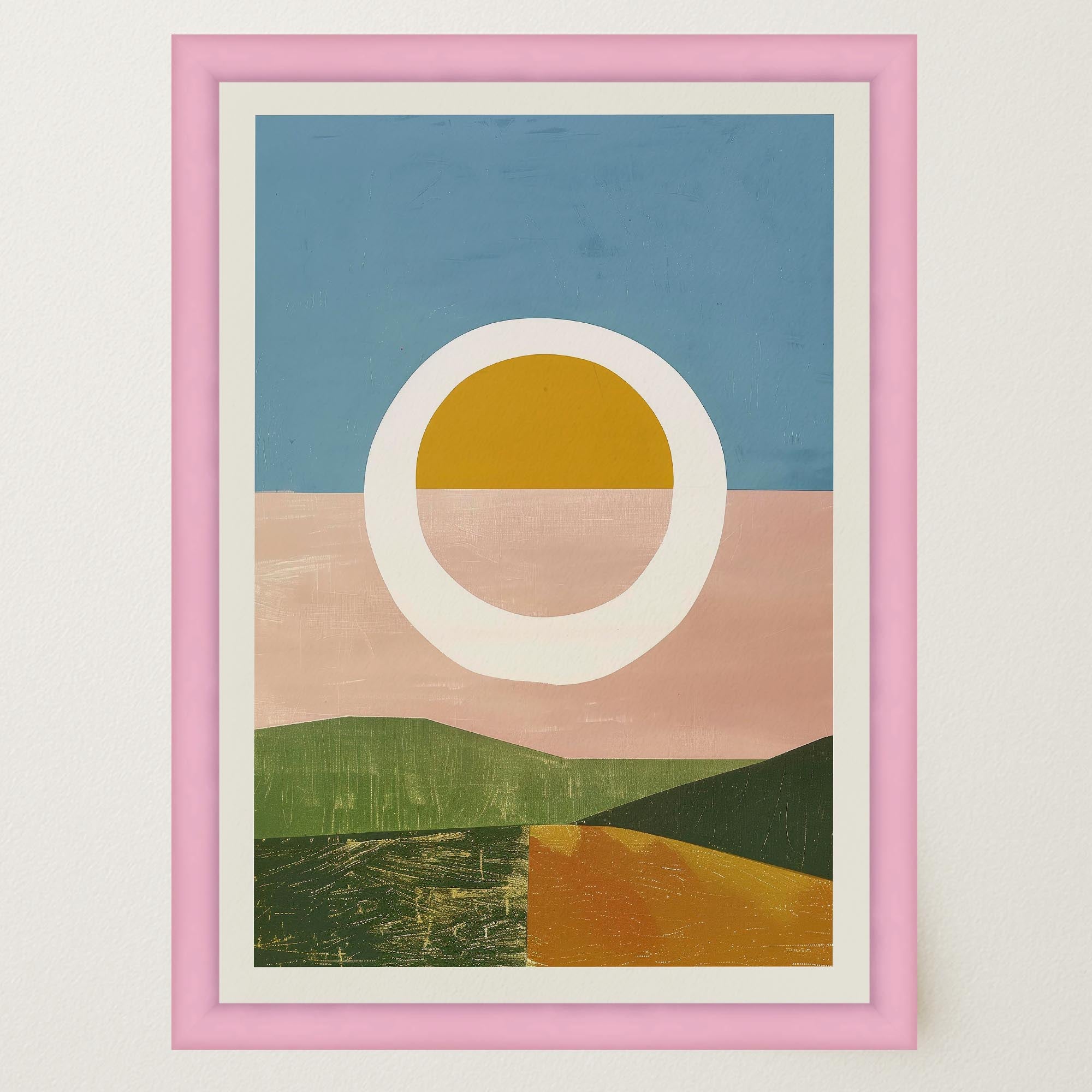 Abstract Sunset Modern Wall Art Print-Skudaboo