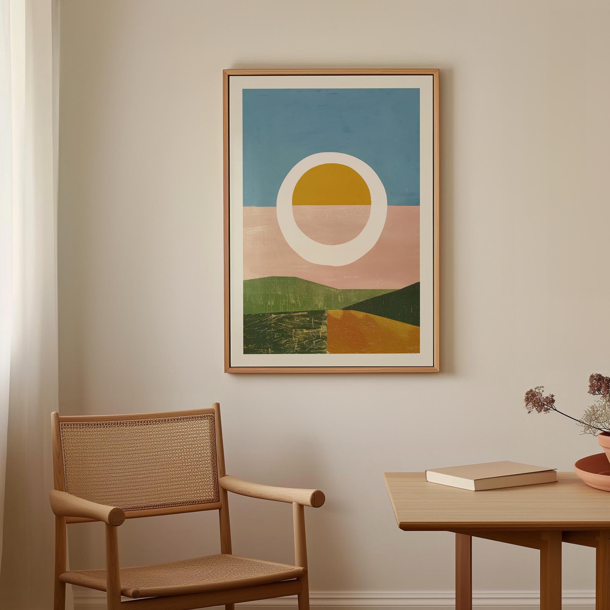 Abstract Sunset Modern Wall Art Print-Skudaboo