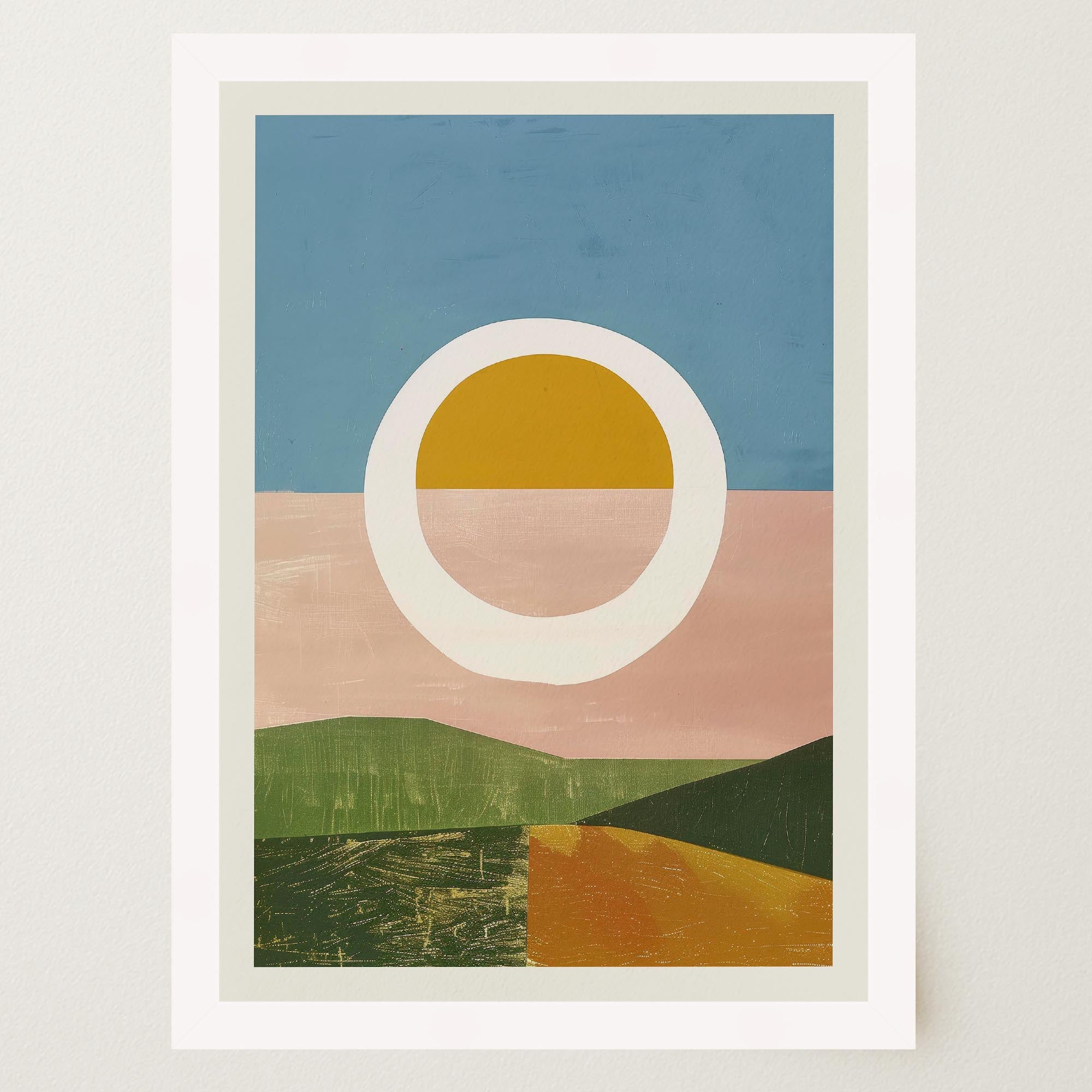 Abstract Sunset Modern Wall Art Print-Skudaboo