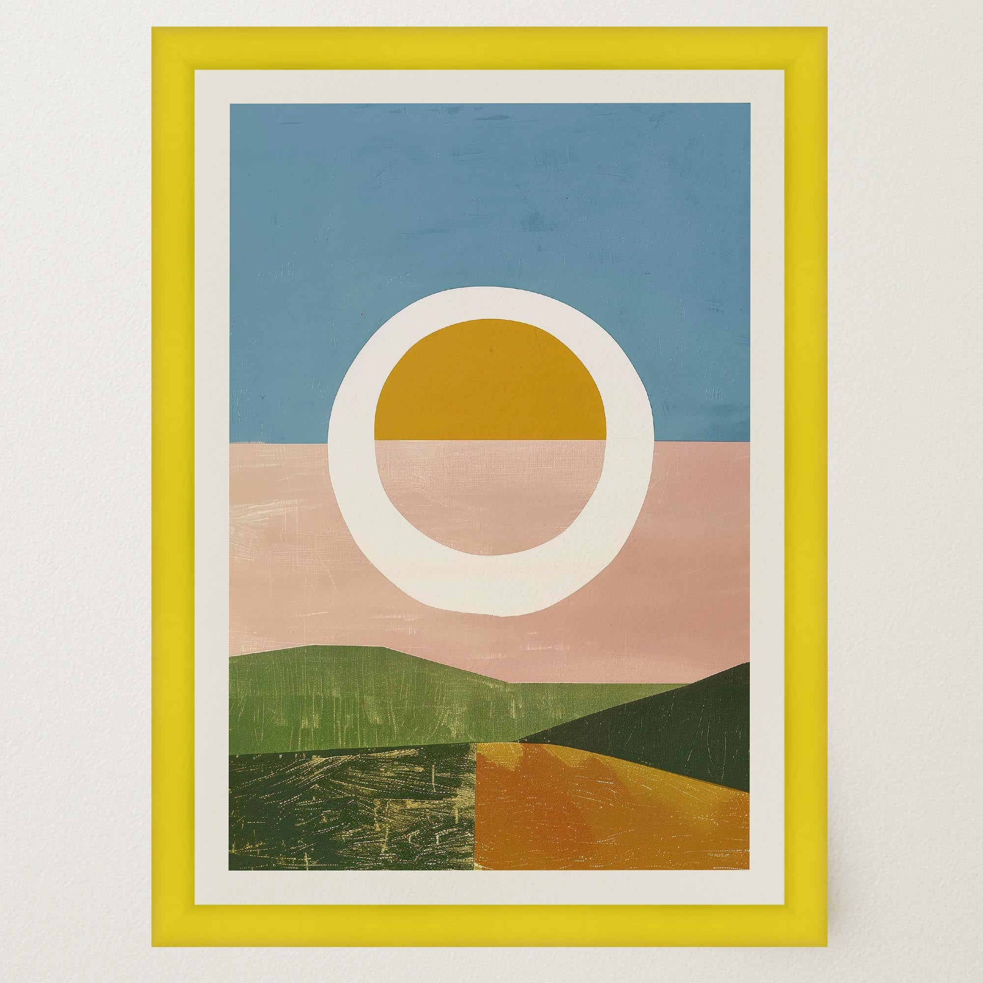 Abstract Sunset Modern Wall Art Print-Skudaboo