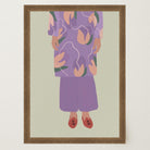 Woman in Purple Outfit Fashion Wall Art Print-Skudaboo